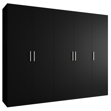 Szafa uchylna otwierana BARI 1 250 wys. 202 cm Czarny + u. Srebrny