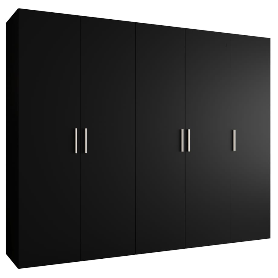 Szafa uchylna otwierana BARI 1 250 wys. 202 cm Czarny + u. Srebrny