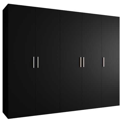 Szafa uchylna otwierana BARI 1 250 wys. 202 cm Czarny + u. Srebrny