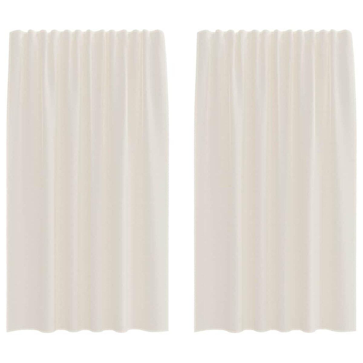 vidaXL Zasłony woalowe z kieszeniami na drążek 2 szt. Kremowe