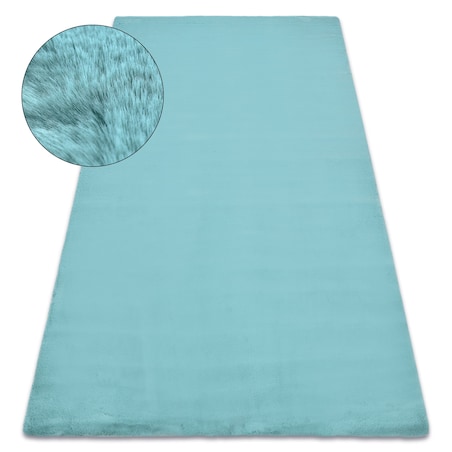 Dywan BUNNY aqua niebieski IMITACJA FUTRA 80x150 cm