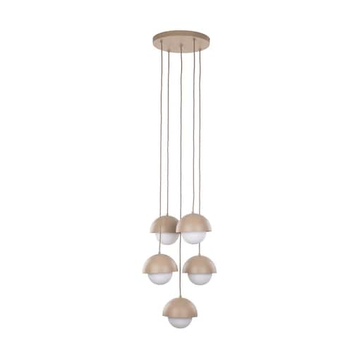 Lampa wisząca TK Lighting BONO 10966 Sabia beżowa 5xG9 regulowana do salonu i jadalni