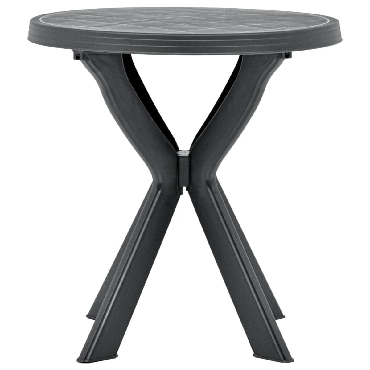 vidaXL Stolik bistro, antracytowy, Ø70 cm, plastikowy