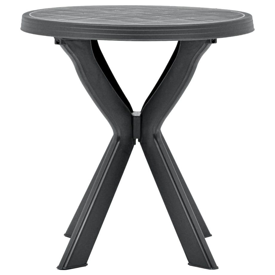 vidaXL Stolik bistro, antracytowy, Ø70 cm, plastikowy