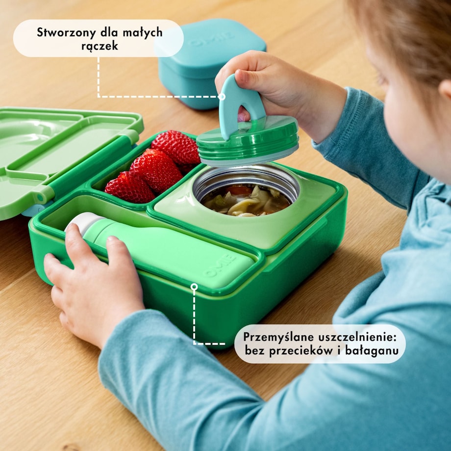 OMIE OMIEBOX lunch box z termosem, Apple Green