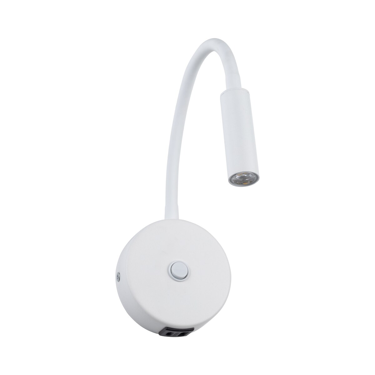 Kinkiet na wysięgniku TK Lighting LAGOS WHITE 10202 z włącznikiem i USB, biały, G9, nowoczesna lampka do czytania