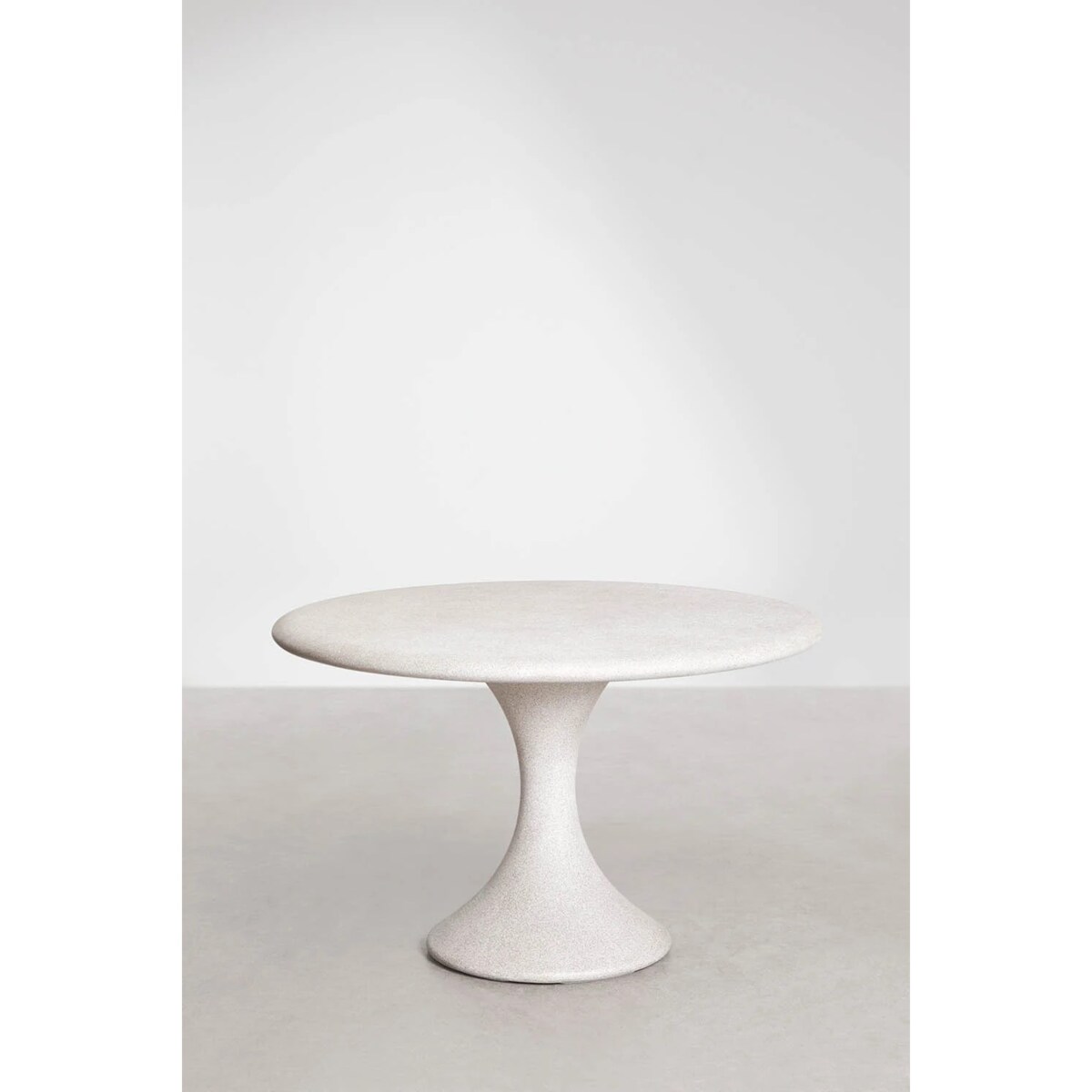 Okrągły stół jadalniany Ø120 cm z cementu Eloria, sand grey