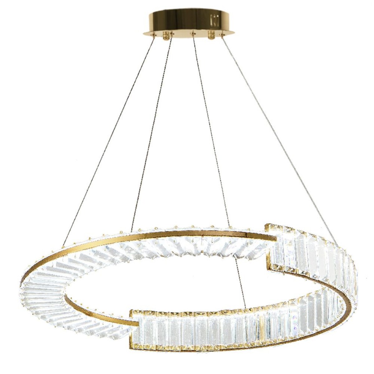 Lampa sufitowa wisząca kryształowa LED APP1528-CP60 GOLD