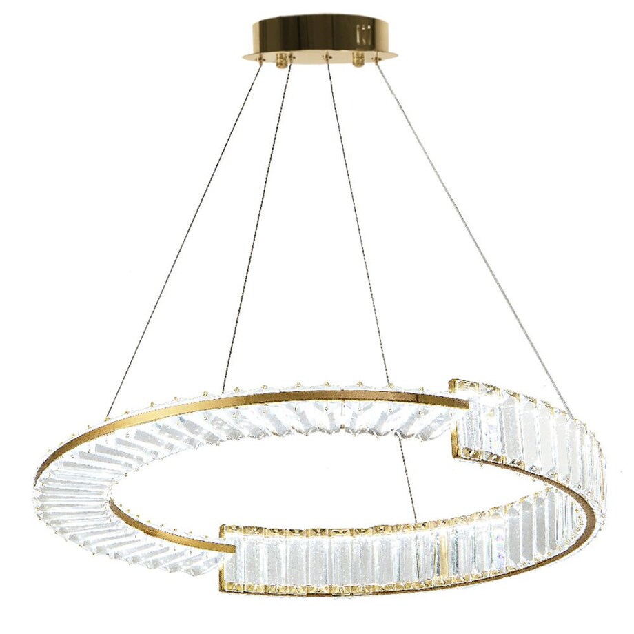 Lampa sufitowa wisząca kryształowa LED APP1528-CP60 GOLD