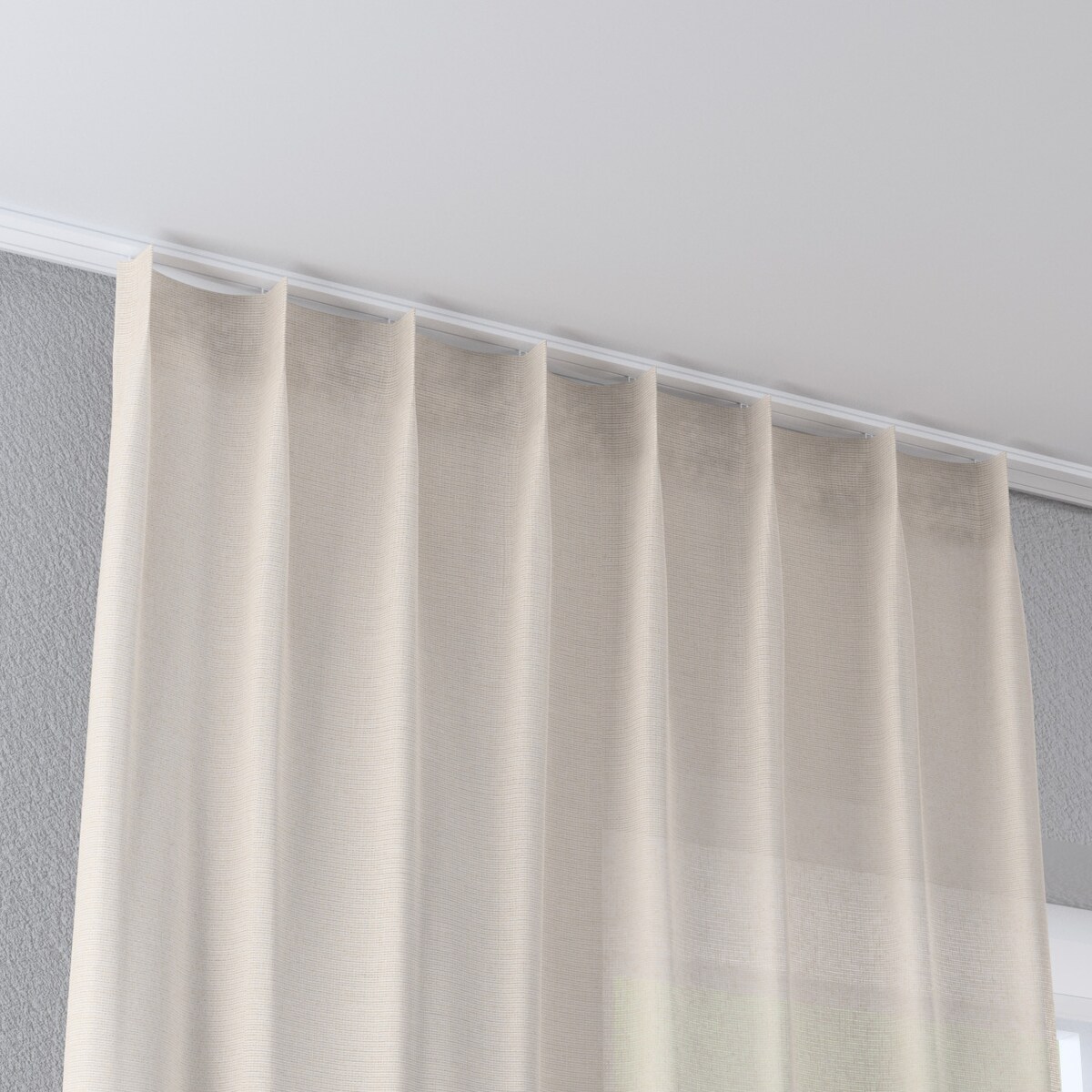 Zasłona na haczykach flex pojedynczych 130x245 beżowy