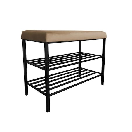 Stojak na buty z siedziskiem GAJA MG06 czarny/cappuccino