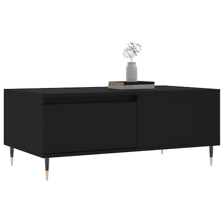 vidaXL Stolik kawowy, czarny, 90x50x36,5 cm, materiał drewnopochodny