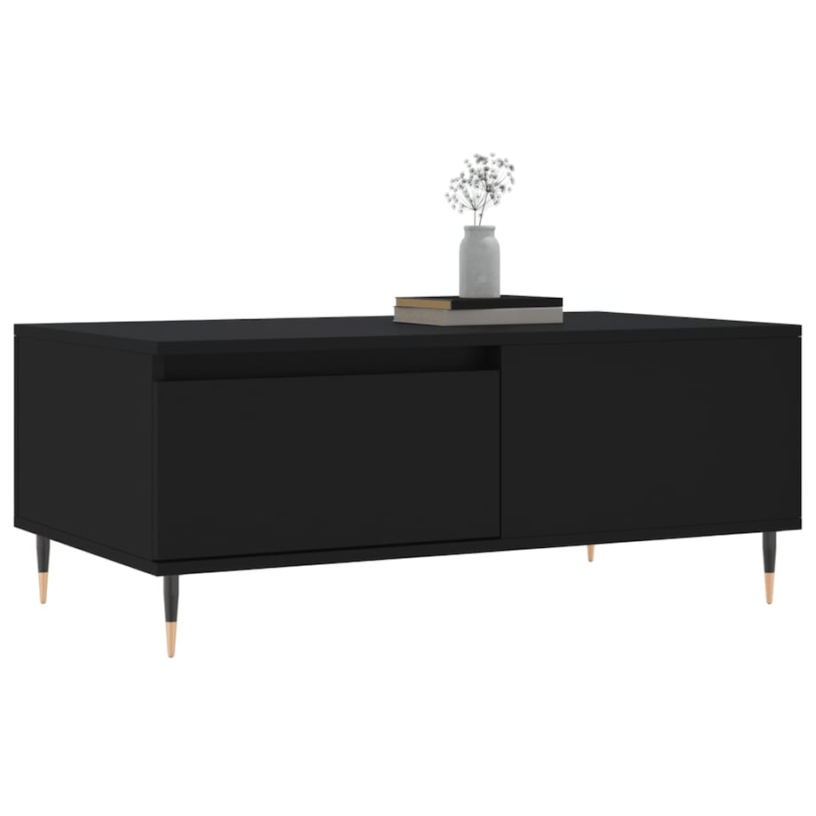 vidaXL Stolik kawowy, czarny, 90x50x36,5 cm, materiał drewnopochodny
