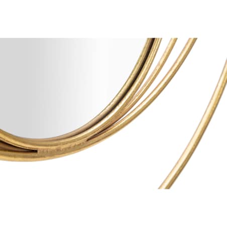 Lustro ścienne Arc Glam, kolor złoty, żelazo i płyta MDF, 80 x 3,5 x 80 cm, do salonu i przedpokoju, Mauro Ferretti