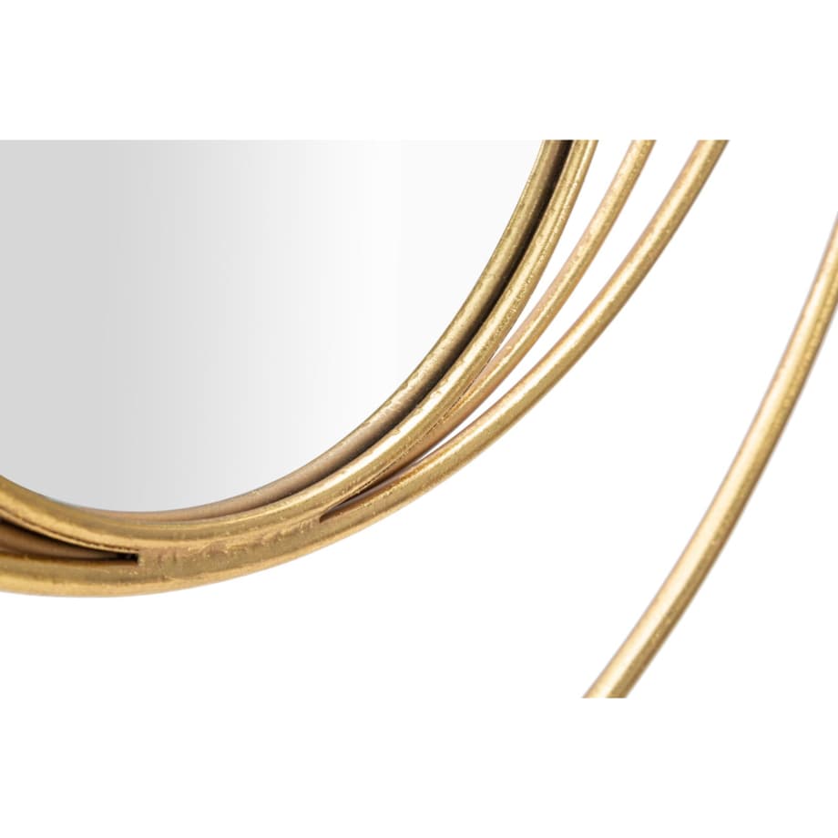 Lustro ścienne Arc Glam, kolor złoty, żelazo i płyta MDF, 80 x 3,5 x 80 cm, do salonu i przedpokoju, Mauro Ferretti