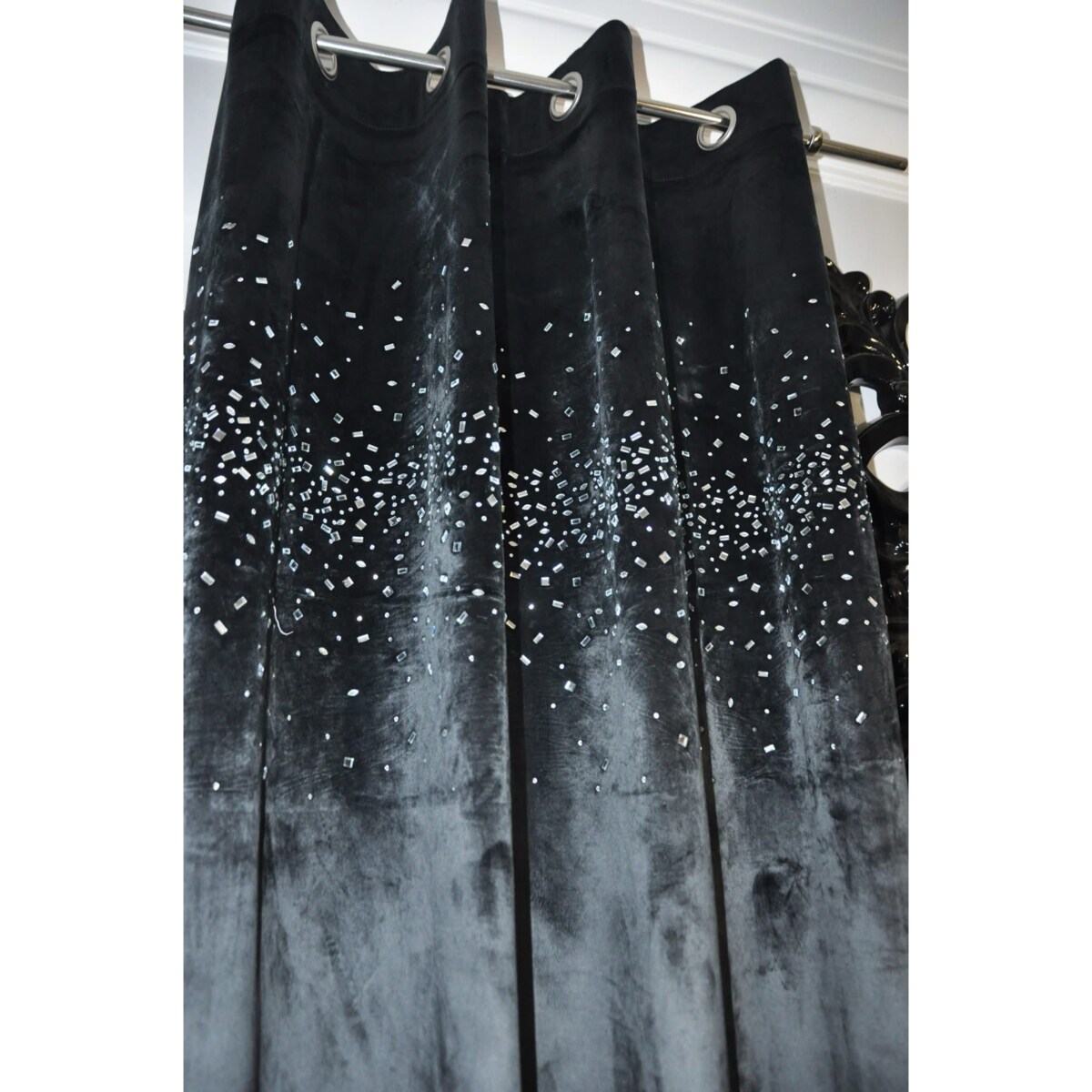 zasłona welurowa potłuczone szkło 140x250 cm