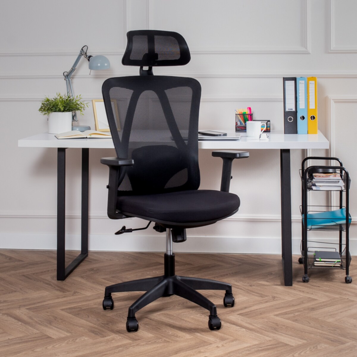 Krzesło biurowe fotel obrotowy ergonomiczny regulowany K30