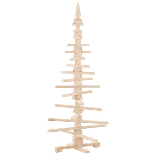 vidaXL Drewniana choinka świąteczna do dekoracji 150 cm, lite drewno sosnowe