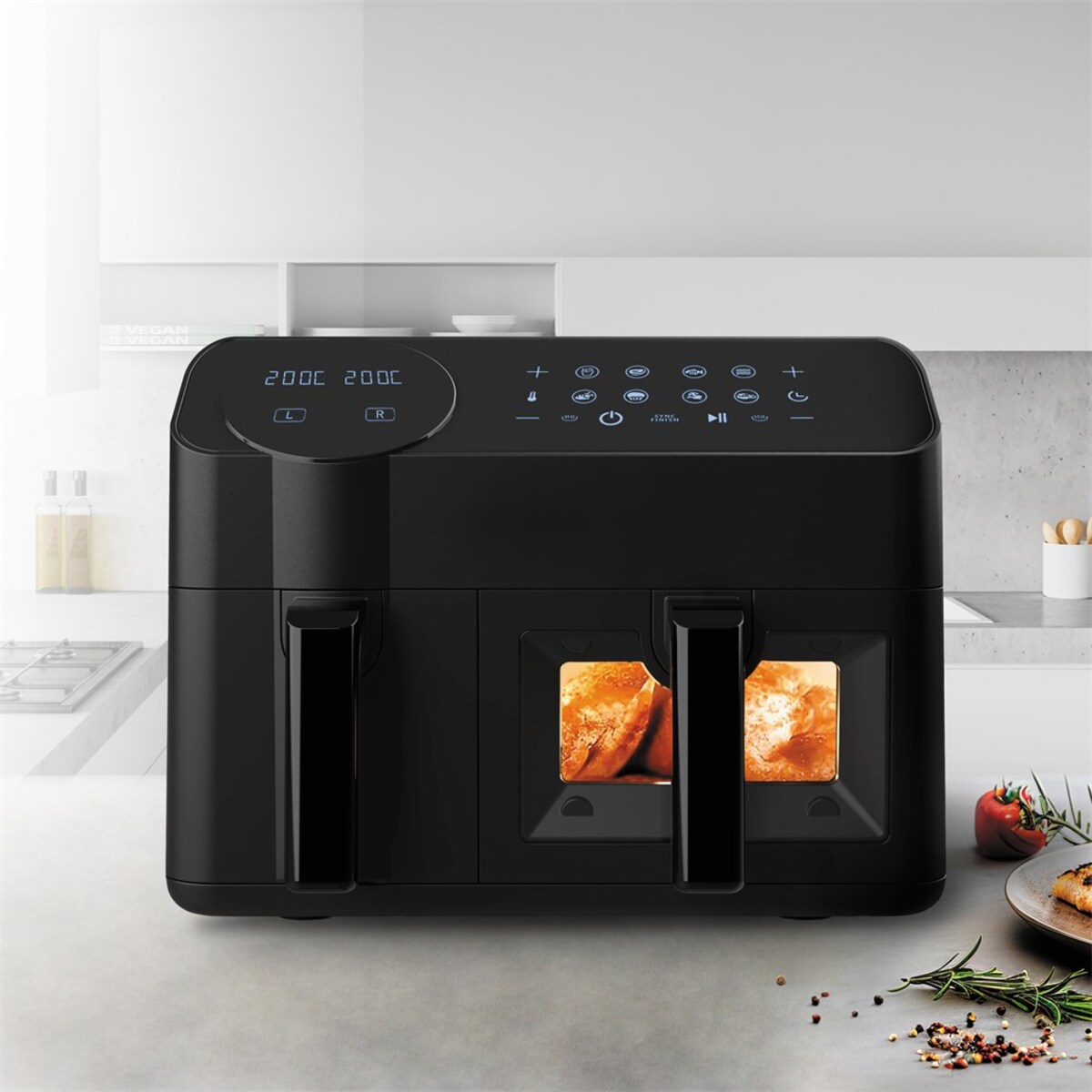 Maestro frytownica beztłuszczowa dwukomorowa 2400W 3.5+6L MR760