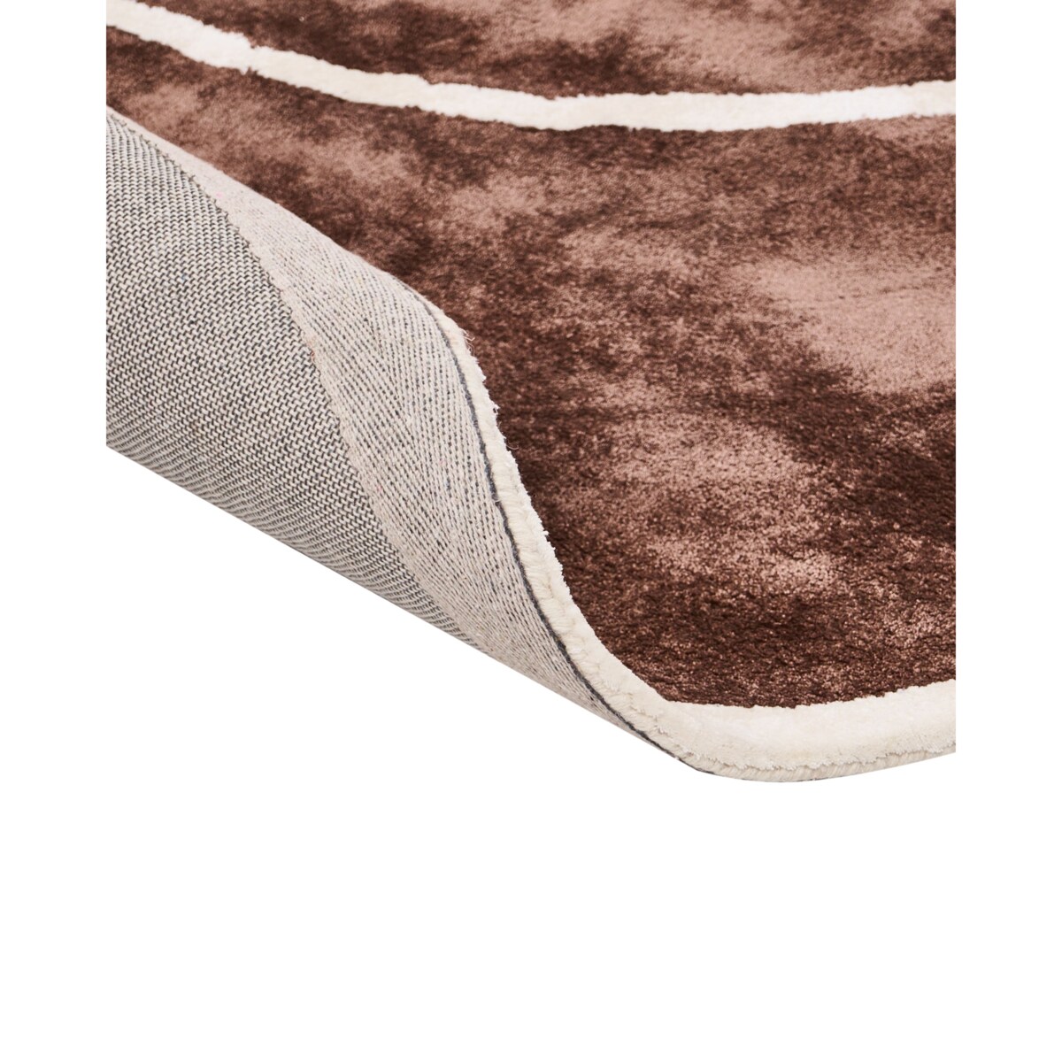 Dywan KANRACH Brązowy 200 x 200 cm Wiskoza