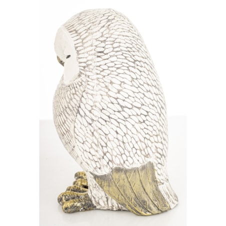 Dekoracja - biała sowa 21x10,5x12 cm NOCTUA-3
