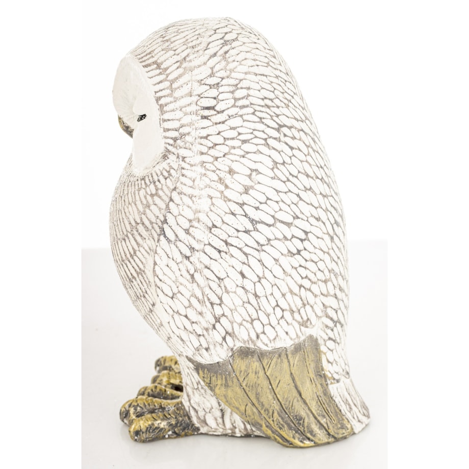 Dekoracja - biała sowa 21x10,5x12 cm NOCTUA-3