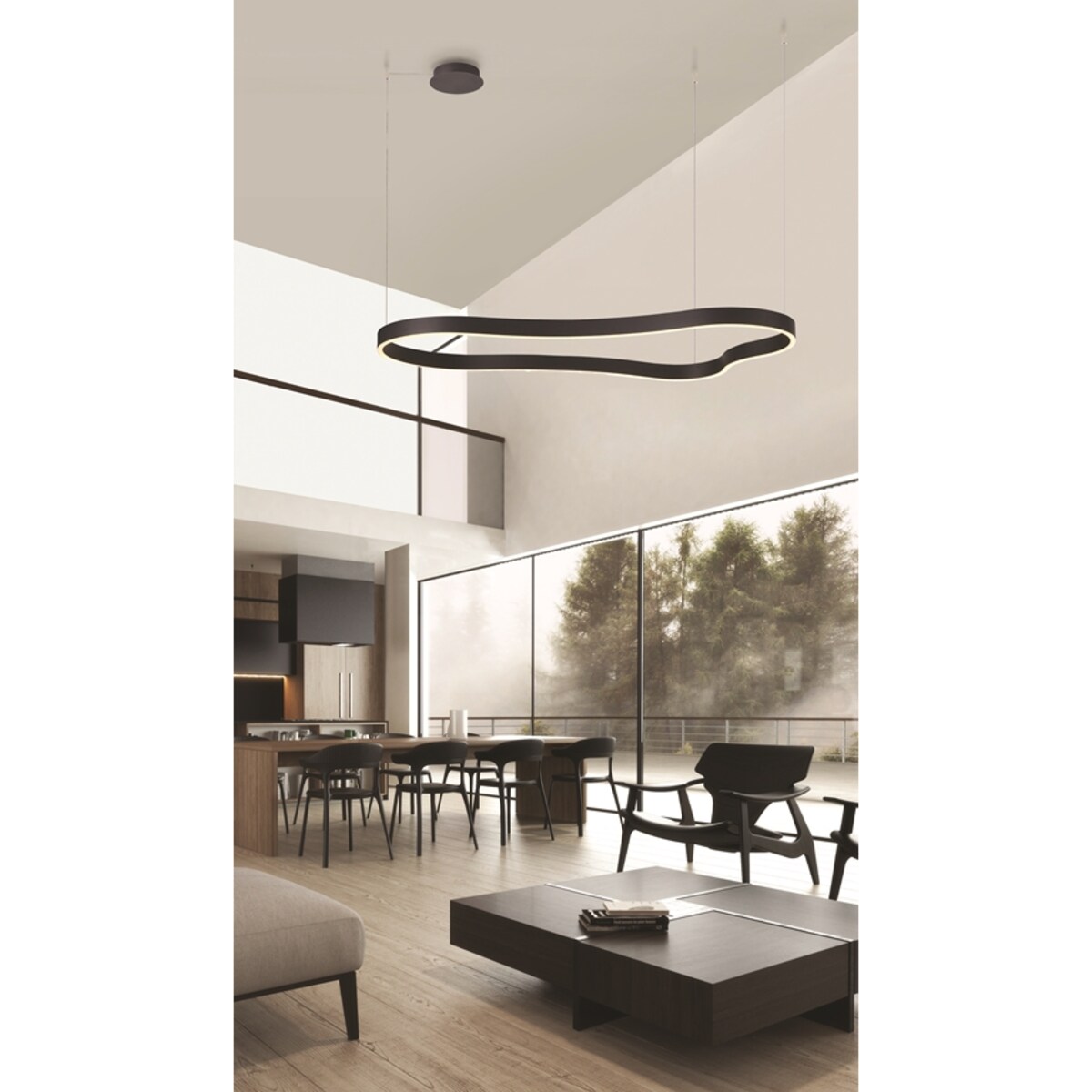 Lampa wisząca nad stół Mirabella AZ5093 LED 60W czarna