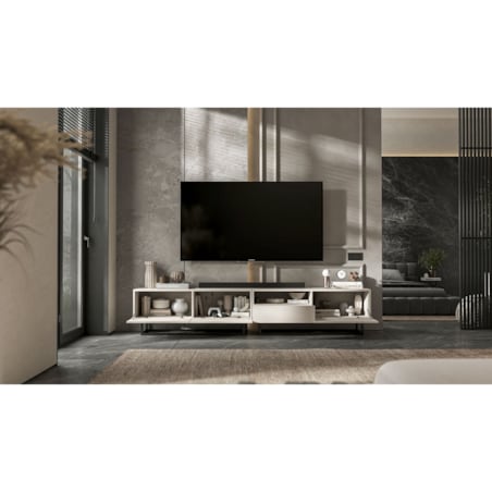 Szafka RTV Loft Industrialna Komoda RTV Szuflada Kaszmir Mat 120 cm