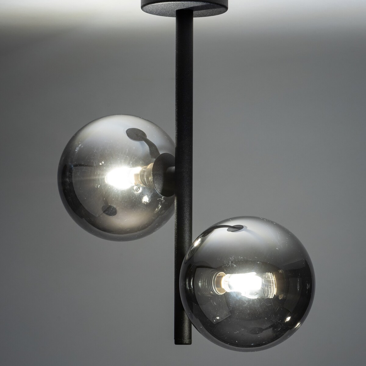 Nowoczesna lampa sufitowa TK Lighting ESTERA BLACK 6706 czarna 2xG9 szklany klosz 27 cm