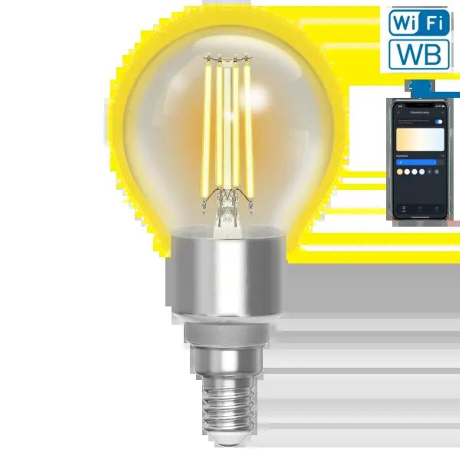 inteligentna żarówka wb g45 e14 wi-fi (przezroczysta)