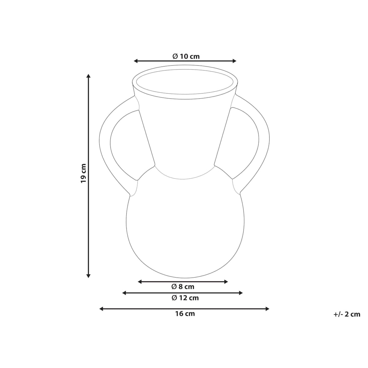 Wazon na kwiaty ceramiczny brązowy ORESTIADA