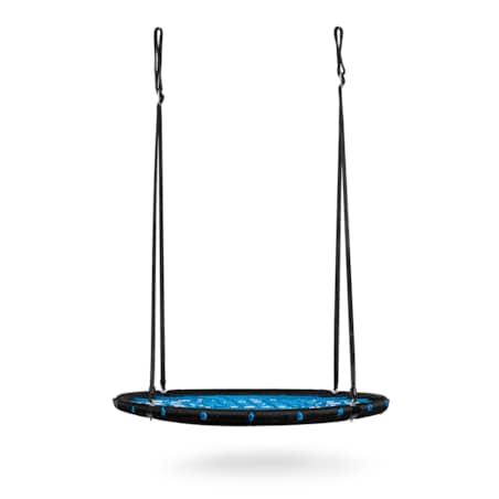 Huśtawka ogrodowa Neo-Sport bocianie gniazdo fotel wiszący 120 cm czarno-niebieska