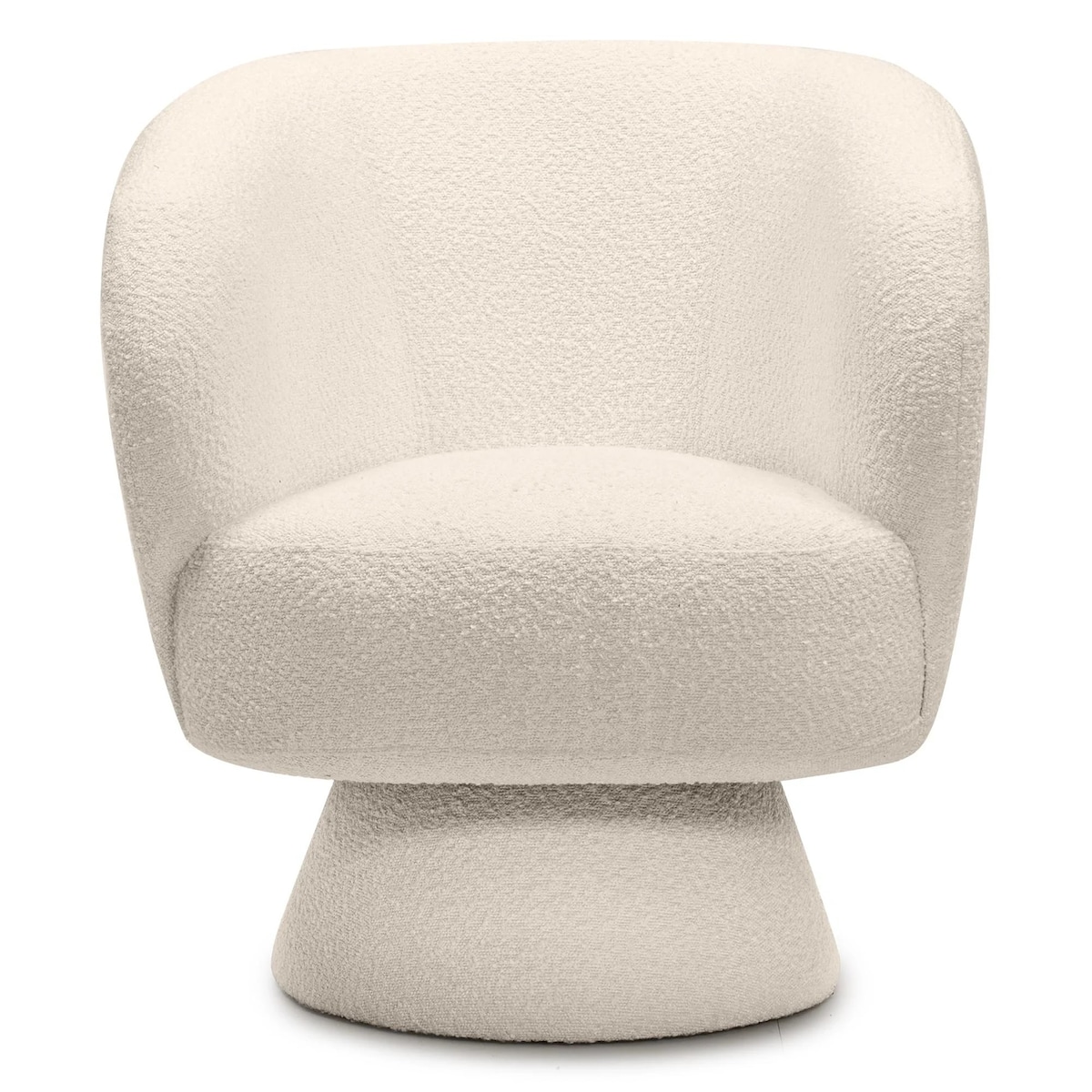 Fotel obrotowy 80x72x70 cm bouclé Nalf - IV jasnobeżowy