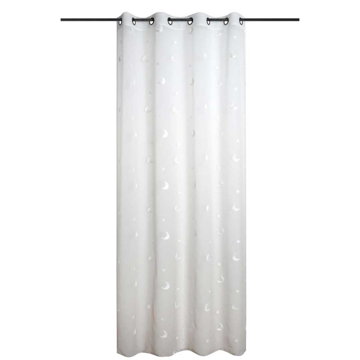 Firana z motywem księżyca 140 x 260 cm