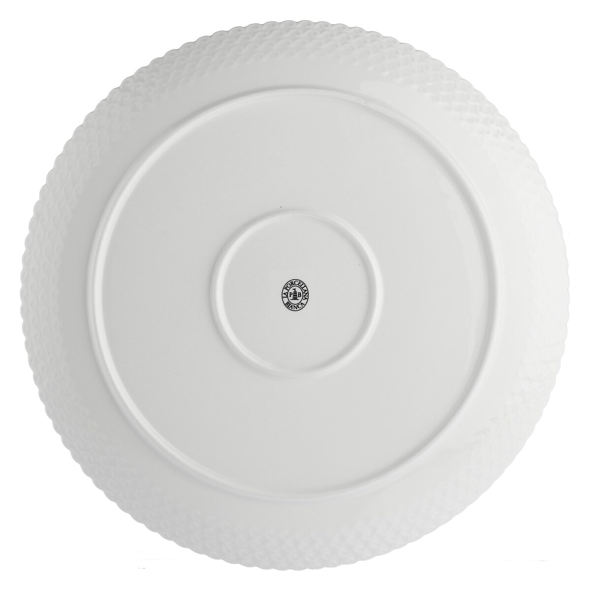 Duży talerz do ciasta Momenti - Biały, 34 cm