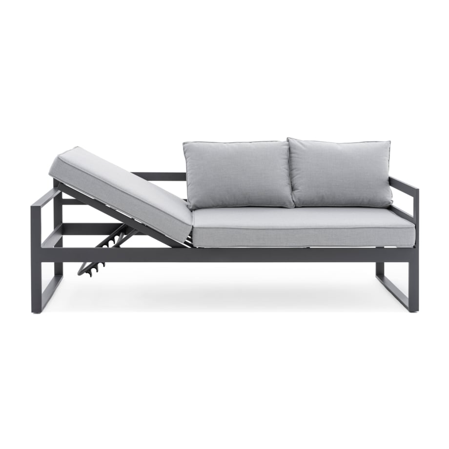 MEBLE OGRODOWE ALUMINIOWE NAROŻNIK NICEA SZARA PRAWA