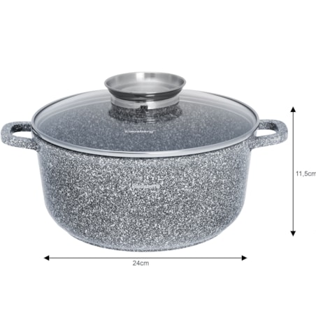 Zestaw 3 garnków z powłoką marmurową 2.3/4.5/6.8L 6 elementów KLAUSBERG