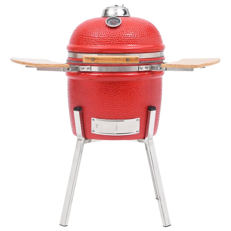 vidaXL Ceramiczny grill Kamado z wędzarnią, 33 cm