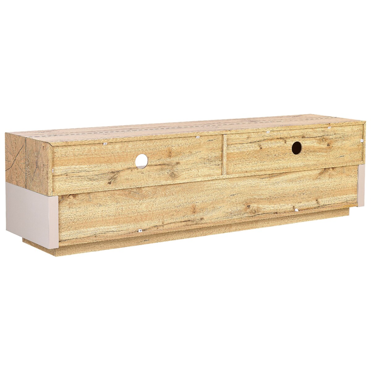 Szafka RTV jasne drewno z beżowym ANTONIO