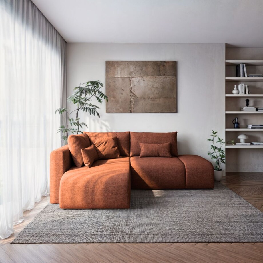 Lumine Sofa narożna - pomarańczowa