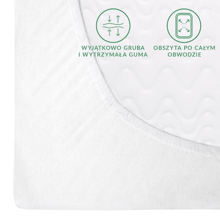 Prześcieradło flanela z gumką 200x220 kolor biały