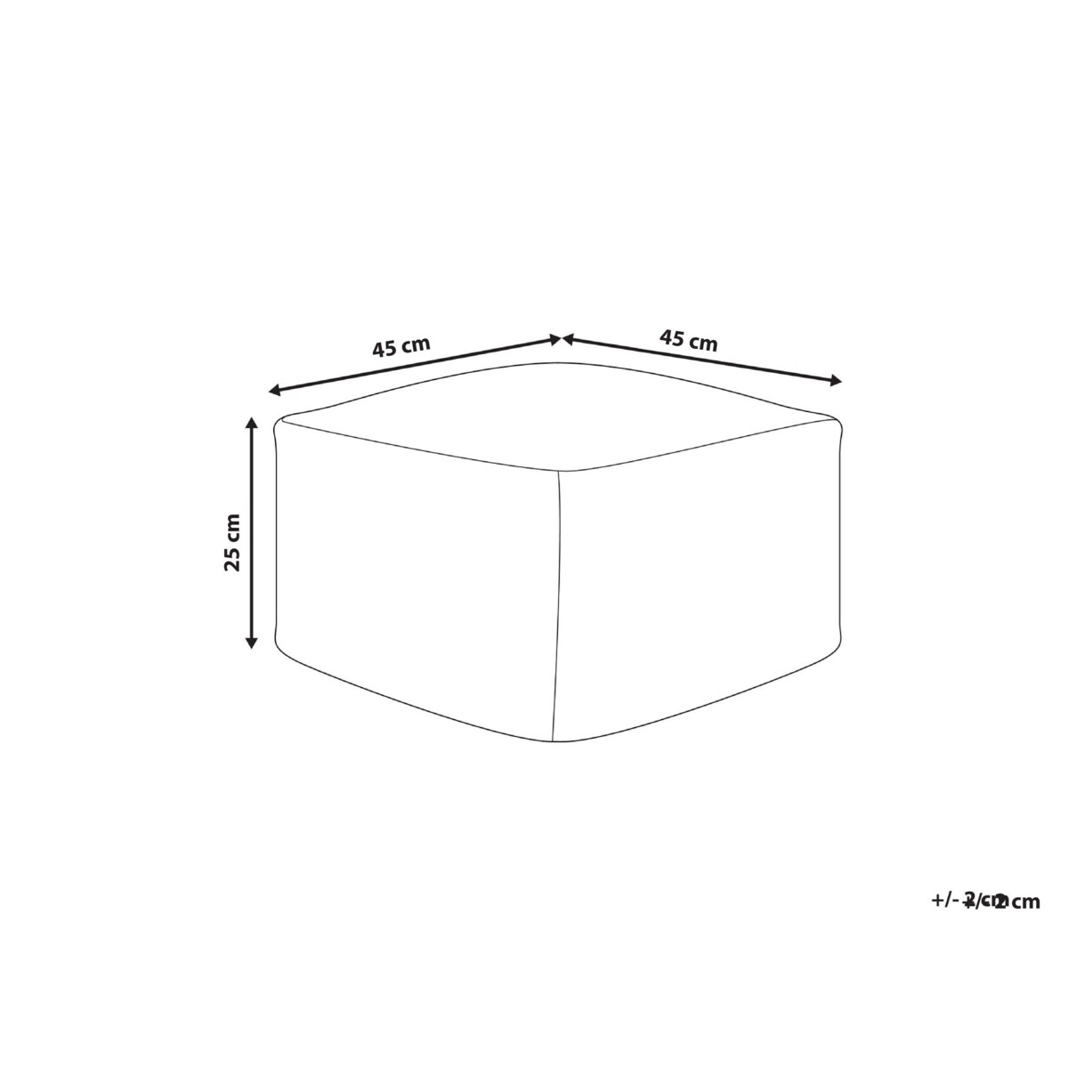 Puf LUTZ Bawełna Szary