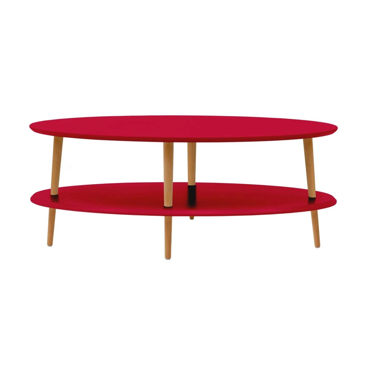 Ława owalna OVO LOW 110x70 czerwona