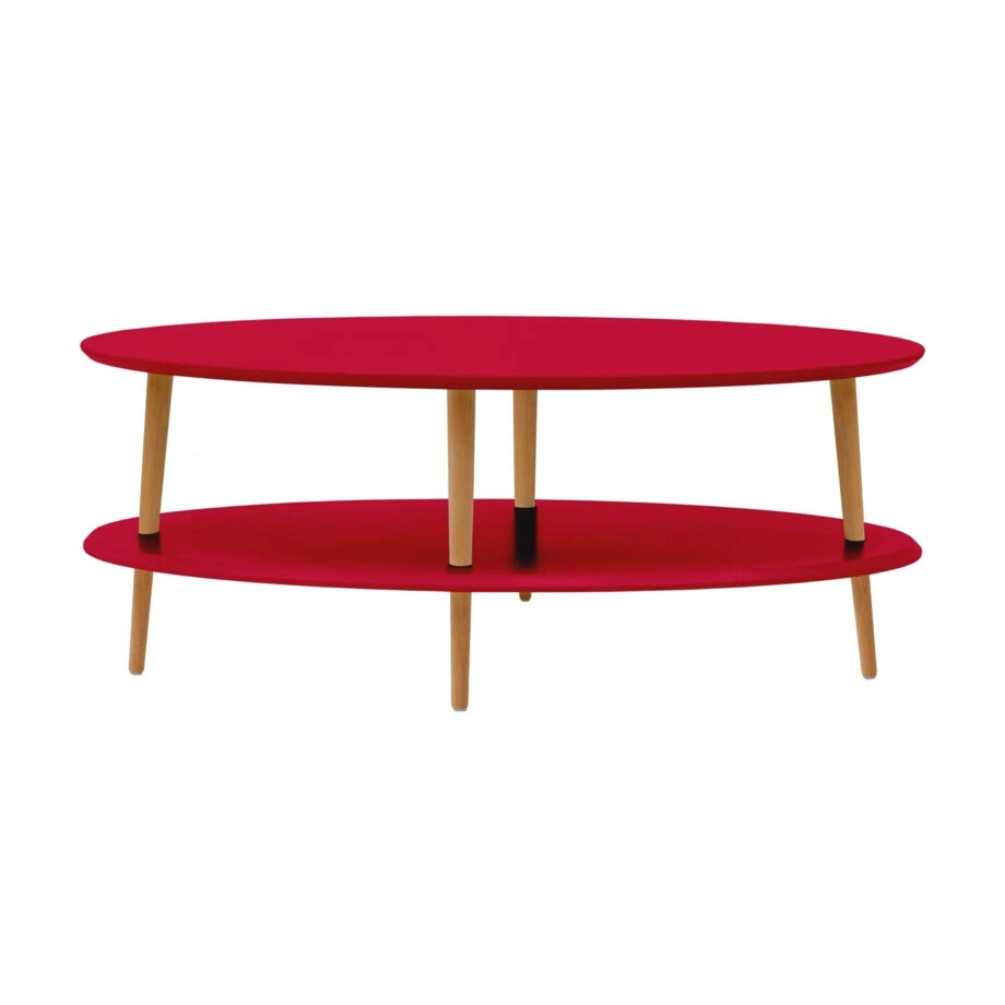 Ława owalna OVO LOW 110x70 czerwona