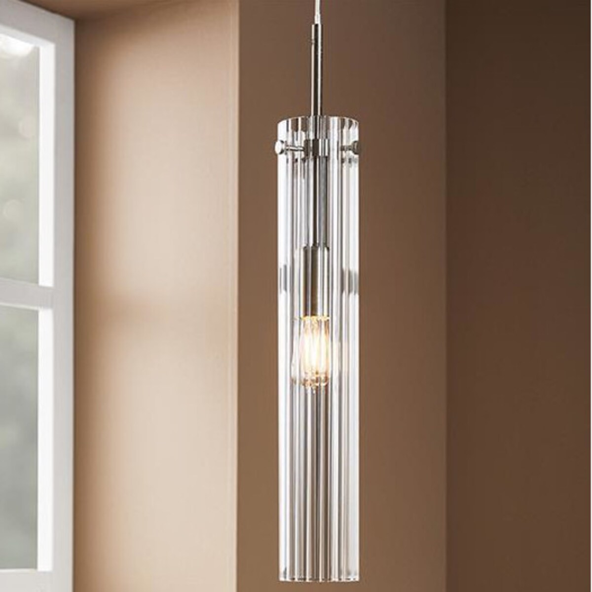 Loftowa LAMPA wisząca TUBO 108112 Markslojd szklana OPRAWA tuba zwis stal przezroczysty