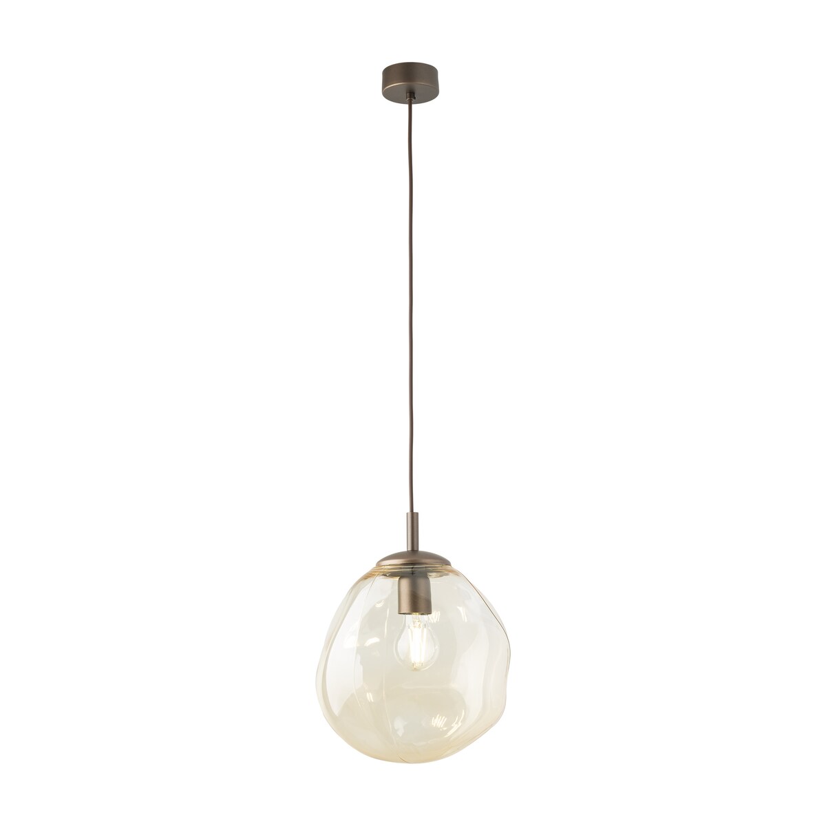 Lampa wisząca TK Lighting LAVA M Brown 11326, regulowana, 1xE27, nowoczesna do salonu i jadalni