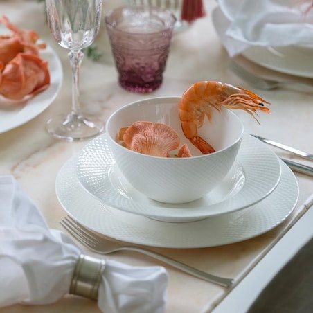 VILLA ITALIA Talerz płytki porcelanowy 27 cm BARI WHITE