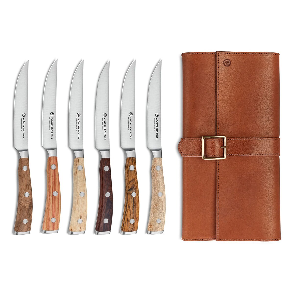Wusthof IKON Zestaw 6 noży stekowch 12 cm w torbie skórzan