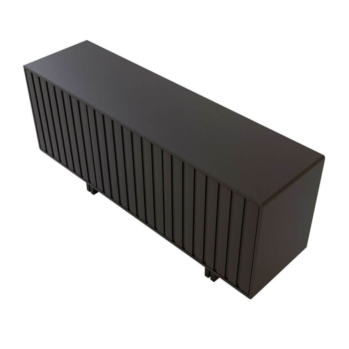 Czarna komoda Skandica VIGGE z lamelami / szer.149 cm