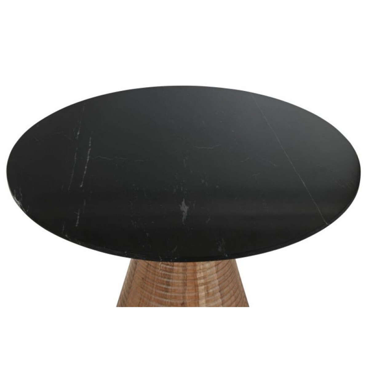 Okrągły stół z czarnym marmurowym blatem Ø115 cm KATTHE